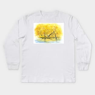 Autumn trees Kids Long Sleeve T-Shirt